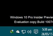 Come eliminare il watermark Insider in Windows 10